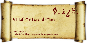 Vitárius Ábel névjegykártya