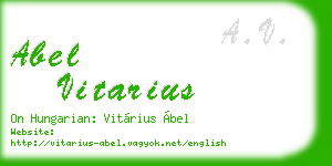 abel vitarius business card